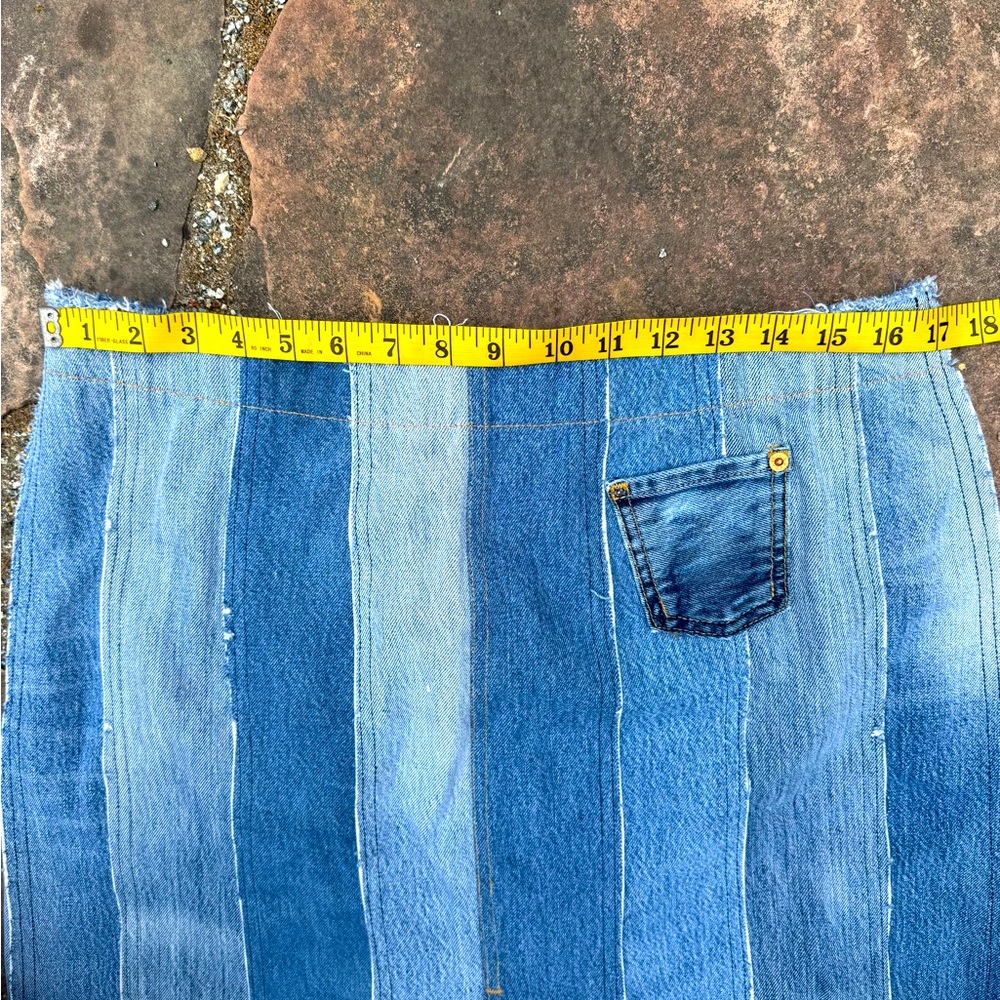 Redone denim skirt size 39/10 - Picture 6 of 7